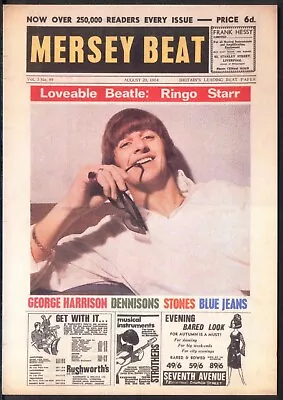 Modern Postcard: 1964 Mersey Beat Magazine Cover - LOVEABLE BEATLE - RINGO STARR • $4.04