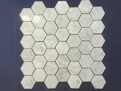 CA05 White/Gray Marble Hexagon Mosaic Tile Kitchen Bathroom Backsplash • $22.99