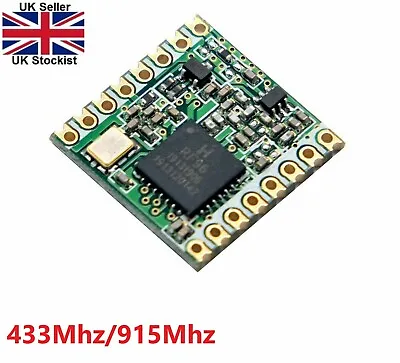 RFM95 RFM95W SX1276 LoRa Long Range Wireless Module 433Mhz Or 915Mhz • £6.77