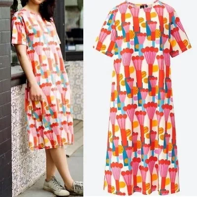 Marimekko Rare Limited Edition 2018 Pompula Flowerpots Print Dress Small • $103.50