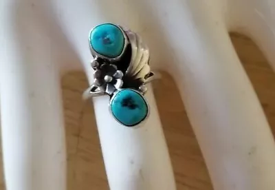 Vintage Sterling And Turquoise Ring • $44