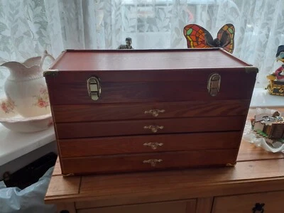 £152.99 • Buy Vintage Wooden Engineers / Collectors Chest -  Wood, Metal Corner Protectors