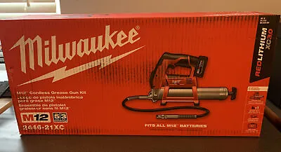 Milwaukee 2446-21XC Cordless Grease Gun Kit With XC 3.0 Battery Case Charger • $197.99