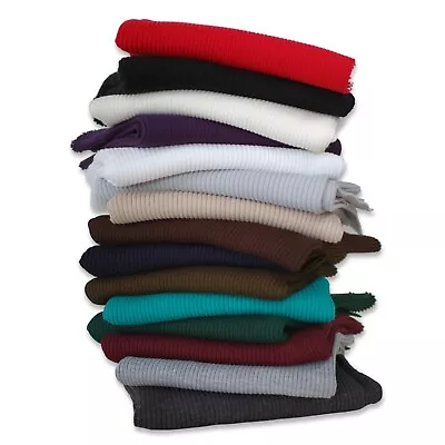 £0.99 • Buy Rib Knit Fabric Sweater Material,Cuff Trim Waistband,Chunky Stretch,100cms Wide