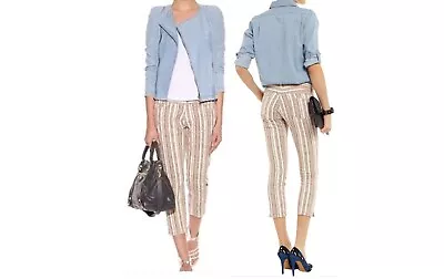 £104.78 • Buy Isabel Marant Etoile $290 Cooper Cropped Skinny Pants Sz 2 FR 34 REPAIRED FLAW