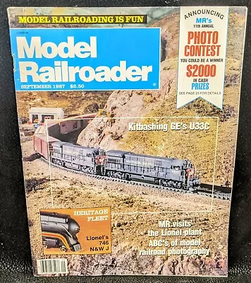 Vintage MODEL RAILROADER MAGAZINE September 1987 ABCs Of Model Railroading • $5.20