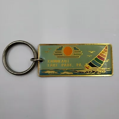 Souvenir Vtg Keychain Conneaut Lake Park Pennsylvania Amusement Park Sailboat • $21.99