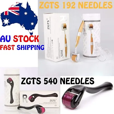 $20.09 • Buy Zgts Titanium Derma Roller 540 Or 192 Micro Needles Anti Aging Scars Dermaroller