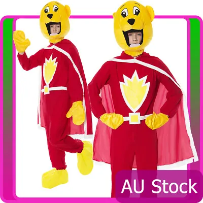 £36.93 • Buy Mens SuperTed Costume Super Ted Teddy Bear 80s Adults Cartoon Book Week Mascot