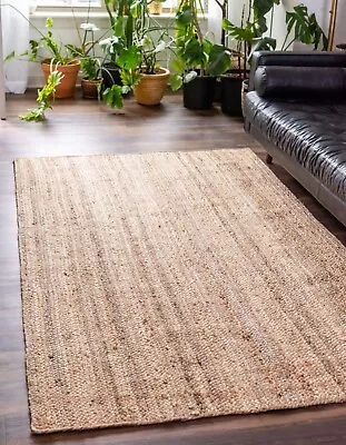 Rug 100% Natural Braided Jute  Runner Reversible Carpet Modern Living Area Rug • $34.19