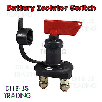 £7.95 • Buy Battery Isolator Switch 100A Continuous @ 12v 500a Cut Off Power Kill Key