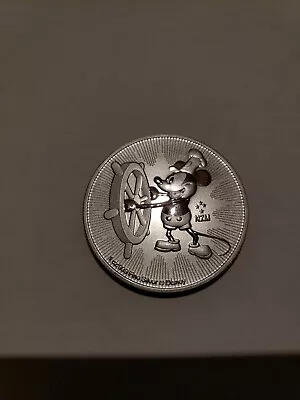 2017 1 Oz Silver Canadian $2 Disney Mickey Mouse Steamboat Willie .999 Niue • $53.41