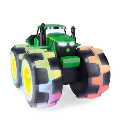 John Deere Monster Treads Lightning Wheels 4WD Tractor/Truck Toy W/ Lights/Sound • $44.30