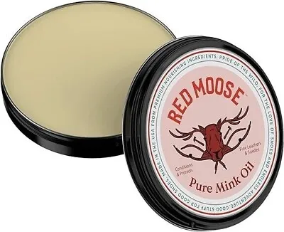 RED MOOSE Mink Oil Paste Waterproof Leather Shoe Protector And Boot Repair • $14.27
