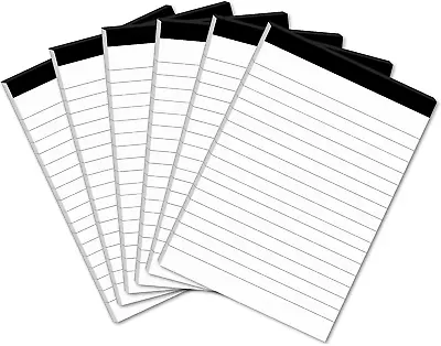 6 Pcs Perforated Note Pads College Ruled - 4  X 6  Inch Writing Notepad For Dail • $10.80