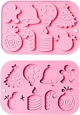 £2.99 • Buy Silicone Christmas Chocolate Mould Cookie Ice Cube Tray Candy Jelly Wax Mold DIY