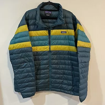 Patagonia Men’s Dark Borealis Green Down Sweater Jacket Size 3XL • $150