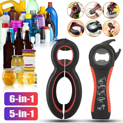 (2Pcs) Multi All In One 6 In 1 Bottle Can And Jar Grip Opener Lid Twist Gripper • $7.99