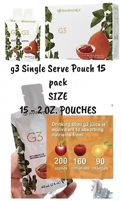 Nu Skin Pharmanex G3 Single Serve 15 Pouches Juice Pack Vitamins Antioxidant NEW • $69.88