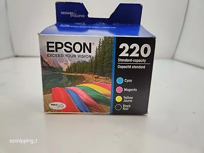 EPSON 220 Black Color Cyan Magenta Yellow Ink Cartridge Genuine New Sealed 2027 • $28.99