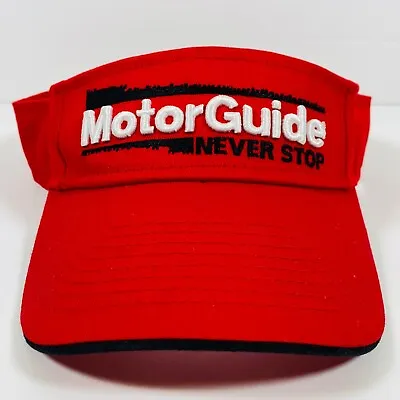 MotorGuide Never Stop Red Visor Hats Adjustable Outboard Motor Mercury • $6.99