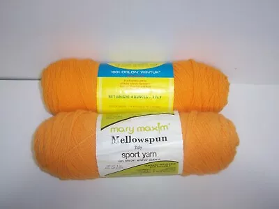 4 Oz Mary Maxim MELLOWSPUN 100% Orlon Wintuk Acrylic 2-Ply Sport YARN Caron (Z77 • $8