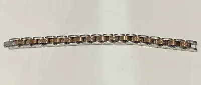 Men’s Stainless Steel Heavy Link Diamond Bracelet • $50