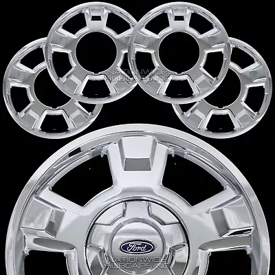 4 Chrome 2009-2014 Ford F150 17  Wheel Skins Hub Caps Full Aluminum Rim Covers • $79.99