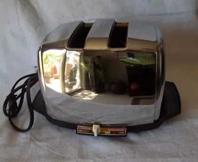 Vintage Sunbeam Radiant Shade Control Auto Drop Toaster Model AT-W Chrome Tested • $139.99