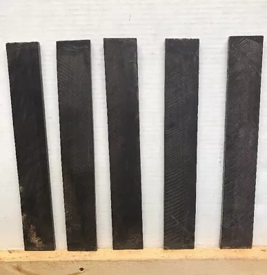 Pack Of 5 Gaboon Ebony Guitar Fretboard/Fingerboard Wood Blanks 14  X 2  X 3/8  • $86.85