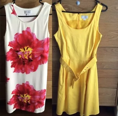 👗❤️Preloved Dresses 2 X Queenspark  8 XS Party Office Everyday Floral Yellow • $39.95