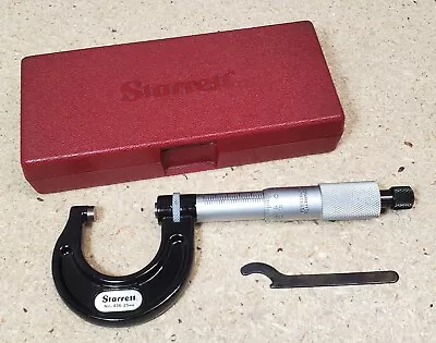 Starrett No. 436M  0mm To 25mm - Metric Outside Micrometer - Made In U.S.A.  • $135.95