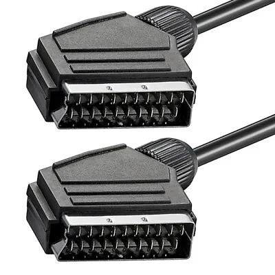 Short 75cm SCART Lead - Super Quality - Fully Wired 21 Pin Sky TV DVD AV Cable • £3.65