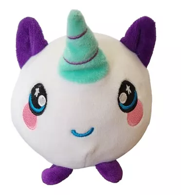 Unicorn 5  Soft Squishie Stuffed Animal Plush Toy Ball White Blue Purple Squish • $15.98