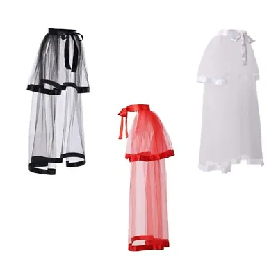 Womens Tulle Tutu Bustle Skirts Steampunk Victorian Tutu Skirt Tie-on Underskirt • $13.12
