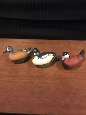 3 - Ducks Unlimited Teal Ruddy Goldeneye Duck Jett Brunet Miniature Decoy Mini • $24