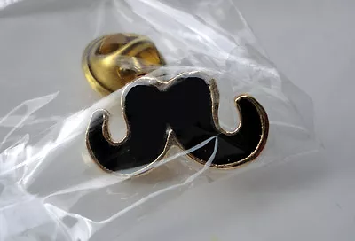 £3.99 • Buy ZP221a Black Moustache Lapel Pin Badge Vintage Style Tash