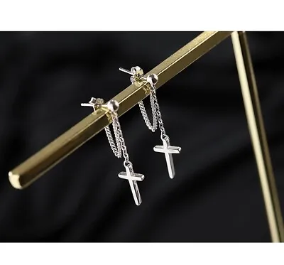 $12.99 • Buy Sterling Silver Cross Earrings