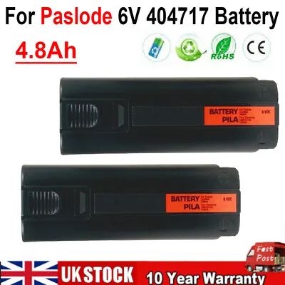 £16.79 • Buy 2x 6V 4.8Ah NI-MH Battery For Paslode 404717 Nail Gun IM50 IM65 IM250A F16 IM350