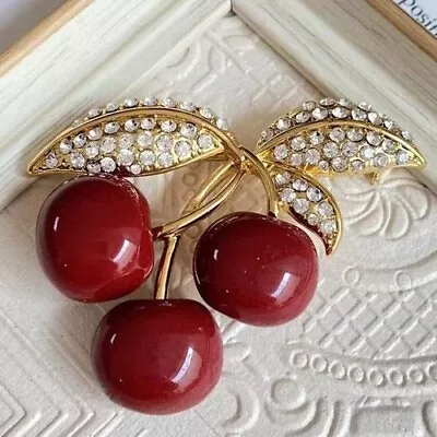 Medieval Vintage Cherry Studded Brooch Is Fresh And Elegant • $7