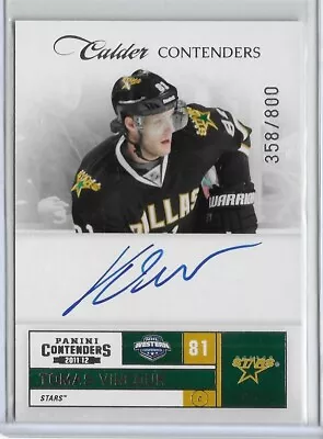Tomas Vincour 2011-12 Panini Contenders Calder Contenders On Card Auto /800 • $2.95