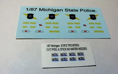 Michigan State Police 1:87 Water Slide Decals Fits SUV And Patrol Cars • $6.49