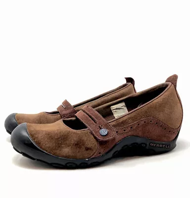 Merrell Plaza Bandeau Cherry Oak Brown Comfort Mary Jane Shoe 46402 -Women's 6.5 • $31.45