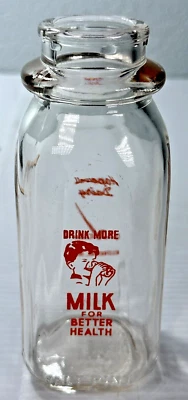 $6.50 • Buy Hopewell Dairy Half Pint Milk Bottle Bellefontaine Ohio OH Mid Century