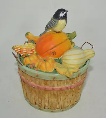 Hallmark Marjolein Bastin Nature's Sketchbook Bird Basket Fall Trinket Box • $18.10