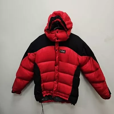 Rab Extreme Summit Pertex Nikwax Down Chunky Puffer Hooded Coat Red Jacket Uk 12 • £79.99