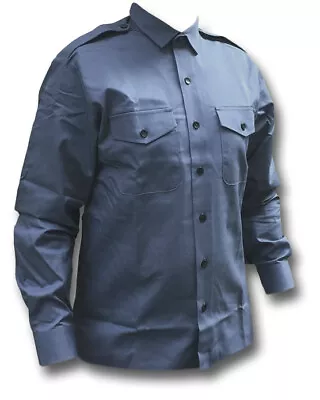 New Royal Navy Naval Awd Working Shirt Blue Flame-resistant Polycotton [02035] • £39.99