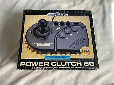 Asciiware Power Clutch SG Arcade Stick Controller Sega Genesis Pad In Box Good ! • $27.99