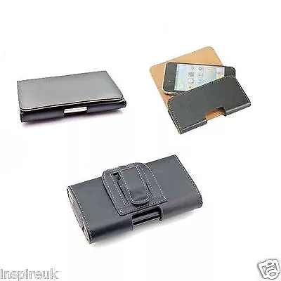 Belt Clip Loop Hip Holster Leather Flip Pouch Case Cover For Various Phone's HTC • £10.94