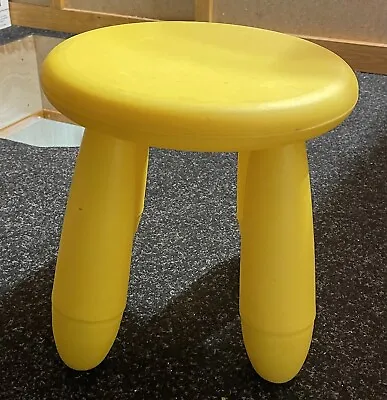 Ikea Childrens Stool - Yellow  11.5 Inches Height 11.5. Plastic IKEA • £6